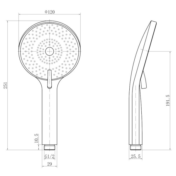 Лейка для душа FASHUN N018, сатин/серый. Фото 2