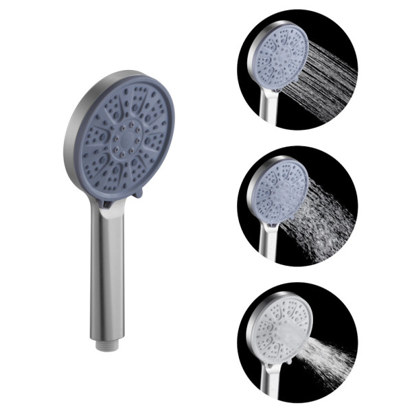 Лейка для душа FASHUN N019, сатин/серый. Фото 3