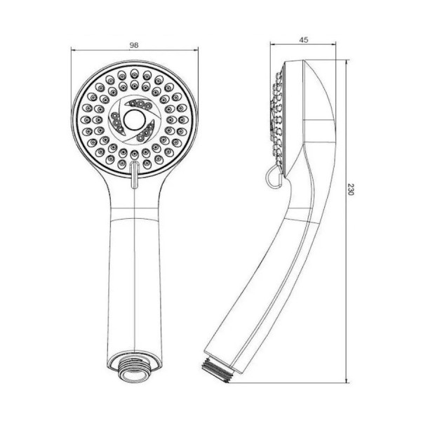Лейка для душа G.Lauf UHS-1109, хром. Фото 2