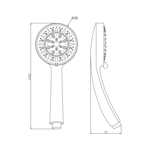 Лейка для душа G.Lauf UHS-1150, хром. Фото 2