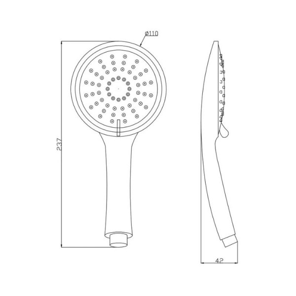 Лейка для душа G.Lauf UHS-1152GN, хром/зеленый. Фото 2