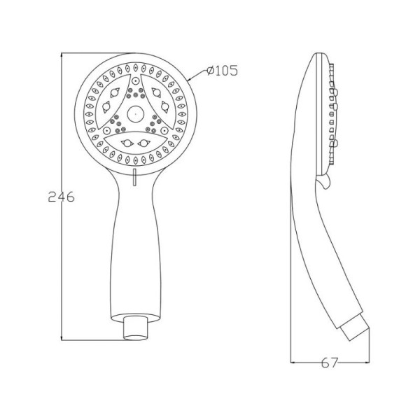 Лейка для душа G.Lauf UHS-1213, хром. Фото 2
