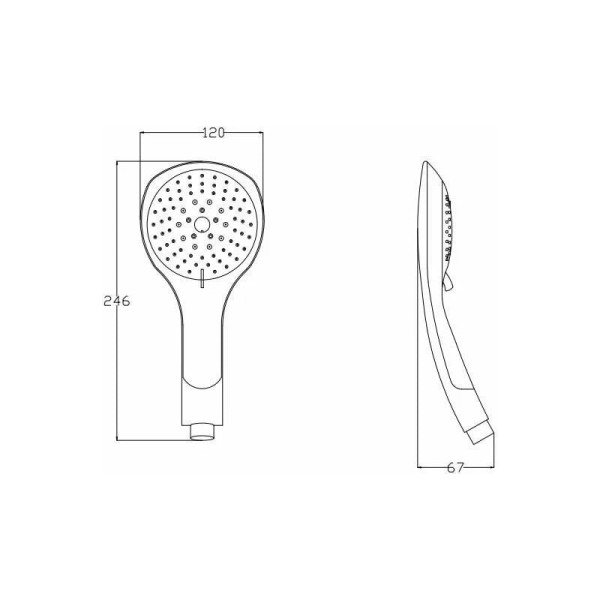 Лейка для душа G.Lauf UHS-1232, хром/белый. Фото 2