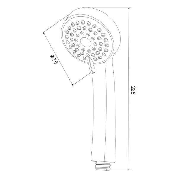 Лейка для душа Olive s D103, хром. Фото 2