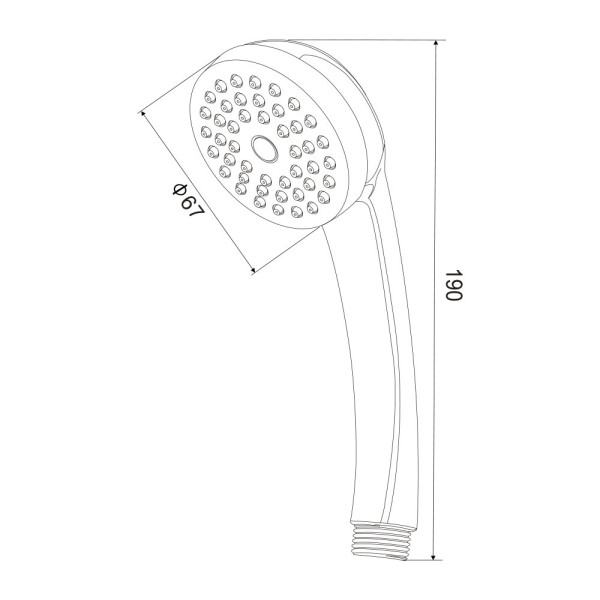 Лейка для душа Olive s D121, хром. Фото 2