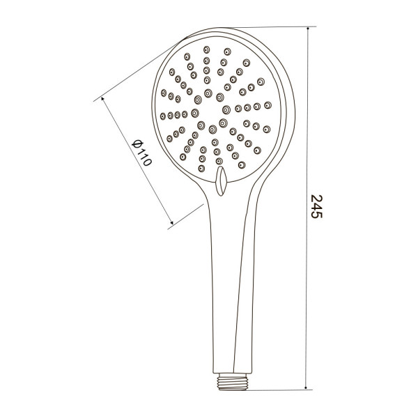 Лейка для душа Olive s D123B, черный. Фото 2