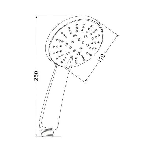 Лейка для душа Olive s D125, хром. Фото 2