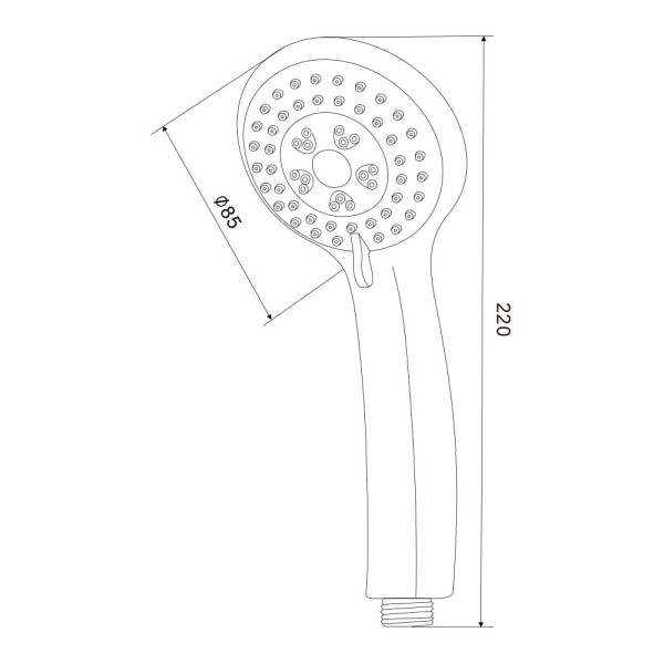Лейка для душа Olive s D133, хром. Фото 2