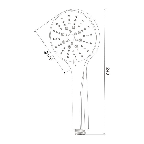 Лейка для душа Olive s D135, хром. Фото 2