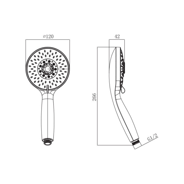 Лейка для душа Olive s D155, хром. Фото 2
