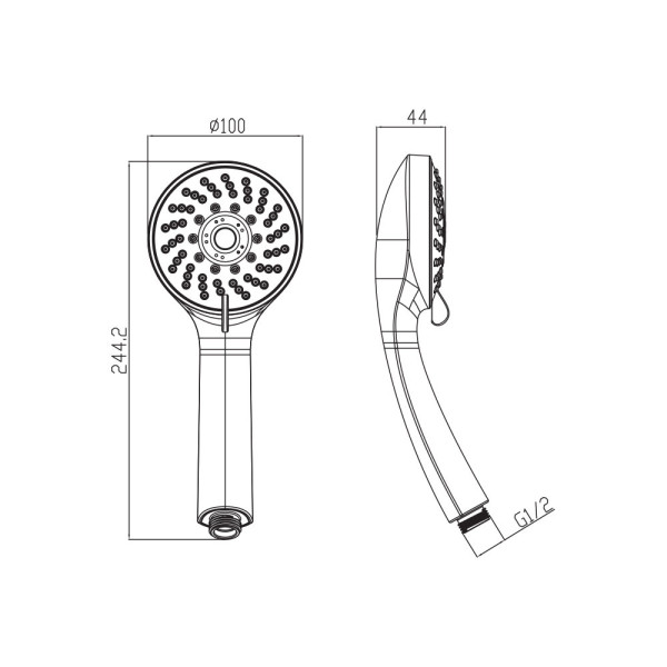 Лейка для душа Olive s D165, хром. Фото 2