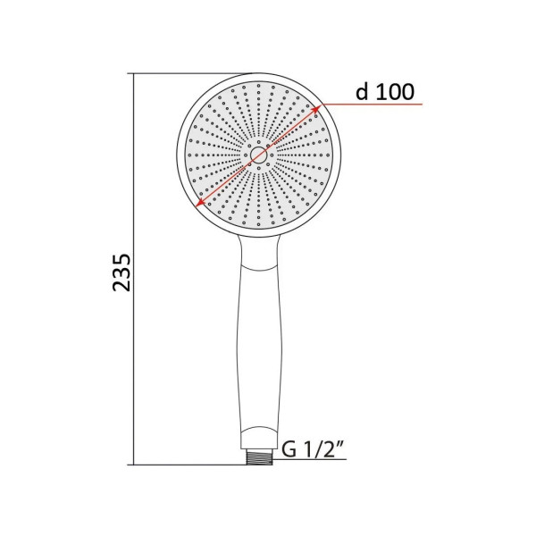 Лейка для душа Славен СЛ-ЗП-049, хром. Фото 2