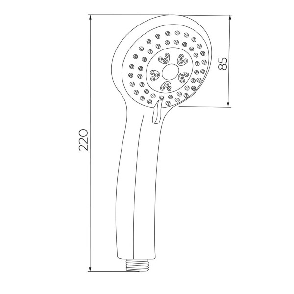 Лейка для душа WesnaArt LD023, хром. Фото 2
