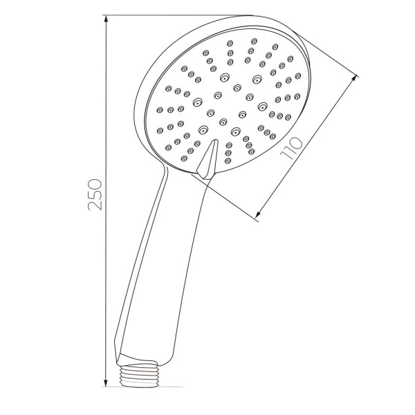 Лейка для душа WesnaArt LD045, хром. Фото 2