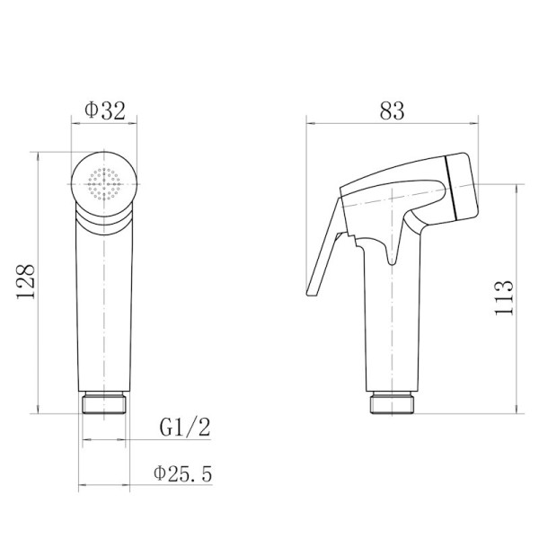 Лейка для гигиенического душа FASHUN A033-7, чёрный. Фото 2