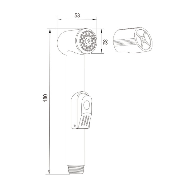 Лейка для гигиенического душа Olive s DH101, хром. Фото 2