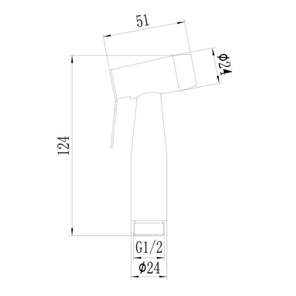 Лейка для гигиенического душа Savol S-PQ01Q, графит. Фото 2