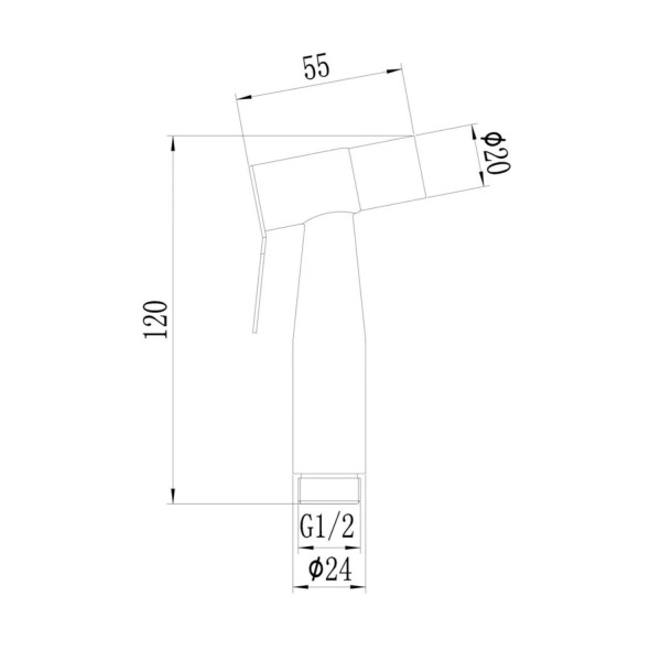 Лейка для гигиенического душа Savol S-PQ06L, сатин. Фото 2