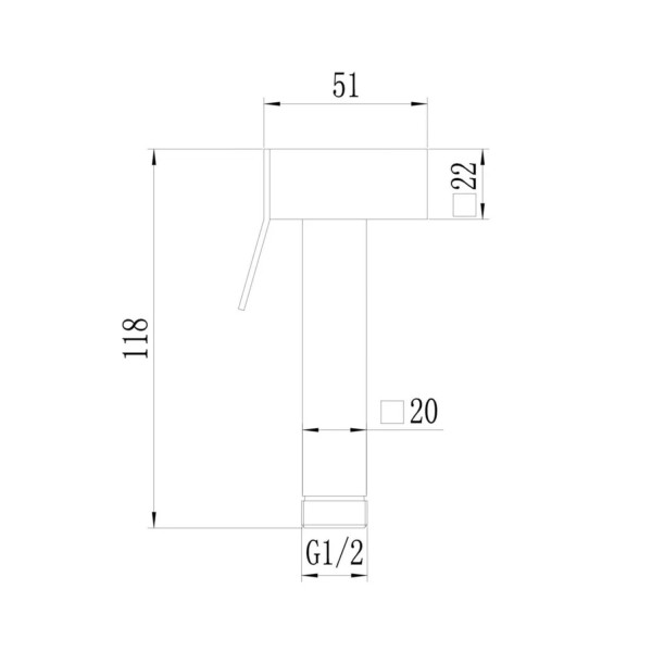 Лейка для гигиенического душа Savol S-PQ07Q, графит. Фото 2