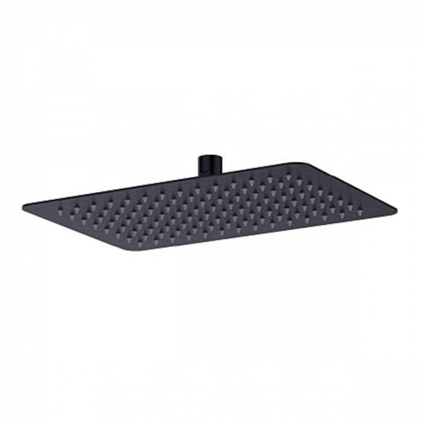 Лейка душевая Lemark LM9490BL верхняя, прямоугольная, 300х200мм, нерж.сталь/черный. Фото 1