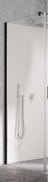 LI TWP LIGA Боковая стенка H=2000, L=1000, профиль Schwarz Soft + стекло прозрачное ESG с покрытием KERMIclean. Фото 1