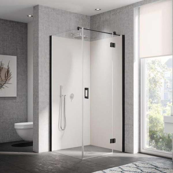 LI TWP LIGA Боковая стенка H=2000, L=900, профиль Schwarz Soft + стекло прозрачное ESG с покрытием KERMIclean. Фото 3