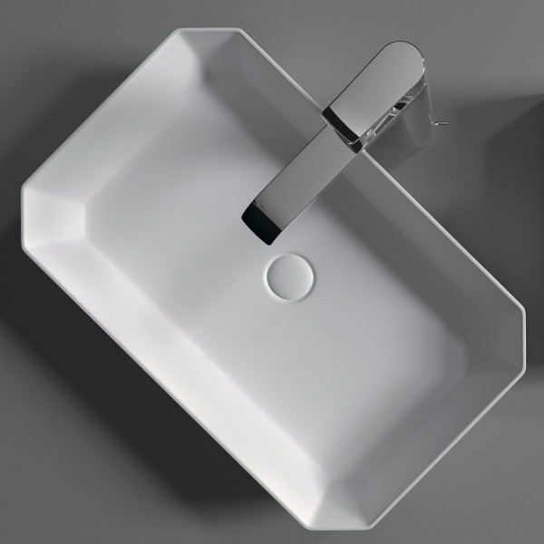 LINE 55 Умывальник накладной Белый S1 (WB.CT/Line/55-N/WHT.G/S1). Фото 3