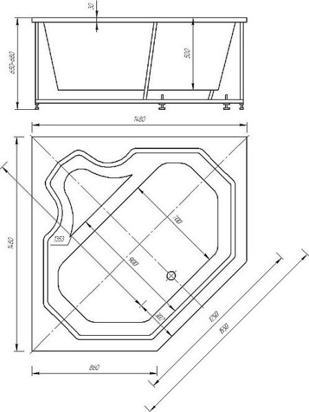 Лира пустая без фр.экр. (вклеенный каркас). Фото 2