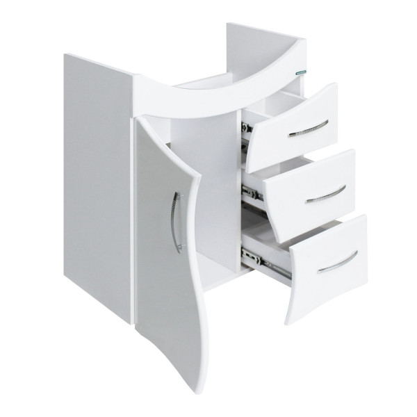 ЛИРА Тумба напольная 611х720х336, бел (подходит умывальник мебельный Лагуна 65). Фото 2