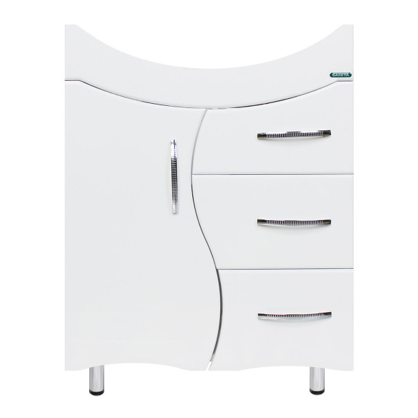 ЛИРА Тумба напольная 611х720х336, бел (подходит умывальник мебельный Лагуна 65). Фото 3