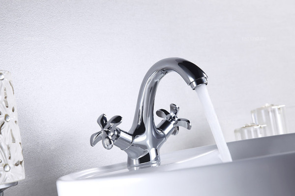 LM0106C "FLORA" Смеситель для умывальника монолитный, хром. Фото 4