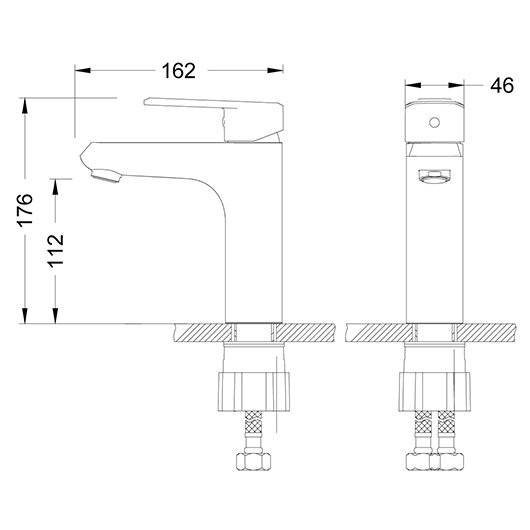 LM0306C "POINT" Смеситель для умывальника монолитный, хром. Фото 3