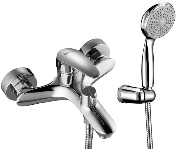 LM0414C "LINARA" Смеситель для ванны, с коротким изливом, дивертор с керамическими пластинами. Фото 1