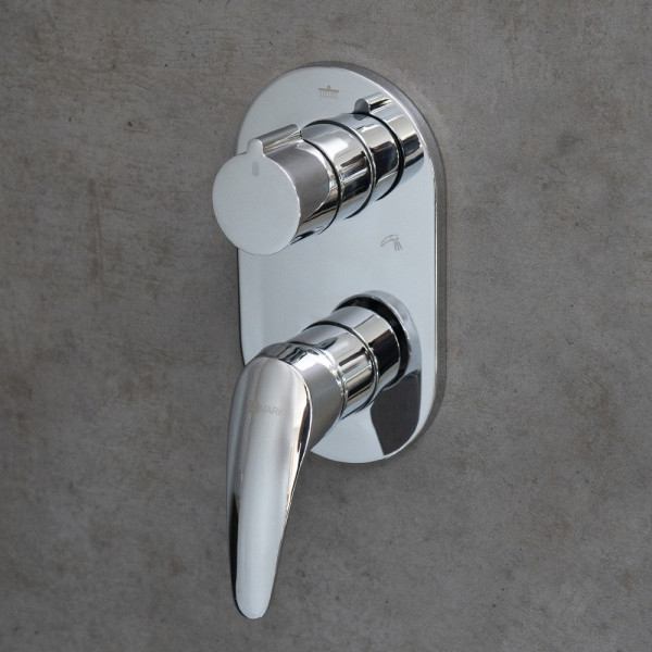 LM0429C "LINARA" Смеситель для душа встраиваемый с дополнительной 1-функциональной лейкой, хром. Фото 5