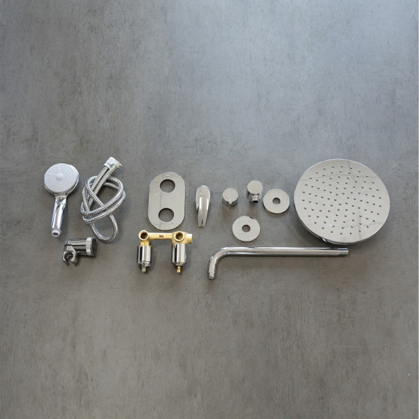 LM0429C "LINARA" Смеситель для душа встраиваемый с дополнительной 1-функциональной лейкой, хром. Фото 6