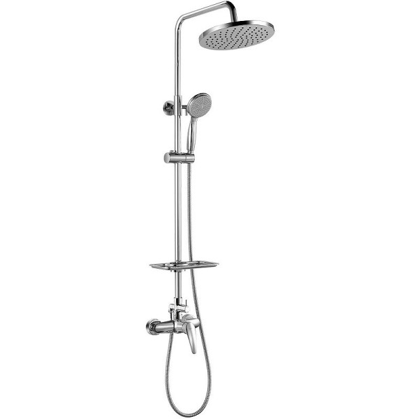 LM0460C "LINARA" Смеситель для душа с верхней душевой лейкой "Тропический дождь", хром. Фото 1