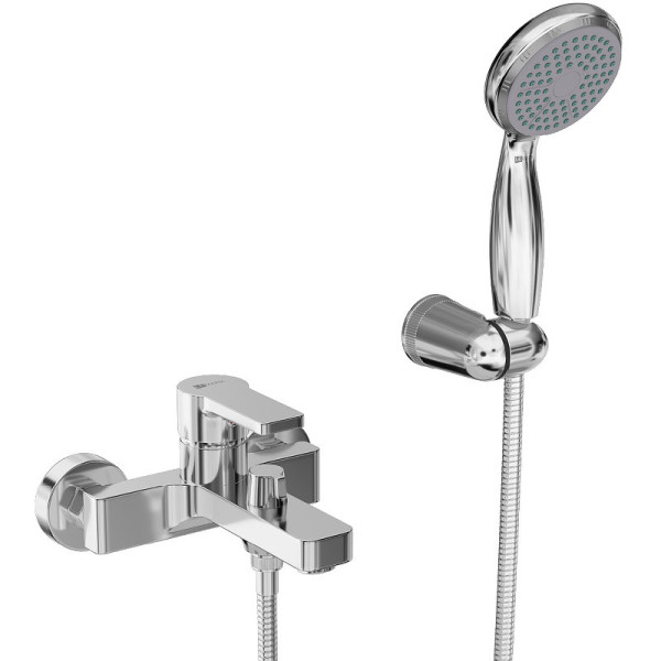 LM0614CH "AURA" Смеситель для ванны, с коротким изливом, дивертор с керамическими пластинами, хром. Фото 1