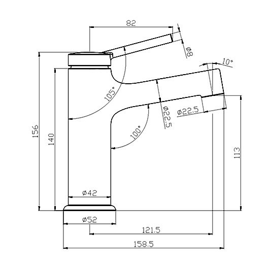 LM3806C "Minima" Смеситель для умывальника монолитный, хром. Фото 2