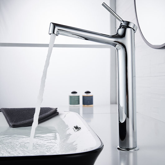 LM3809C "Minima" Смеситель для умывальника высокий, монолитный, хром. Фото 3