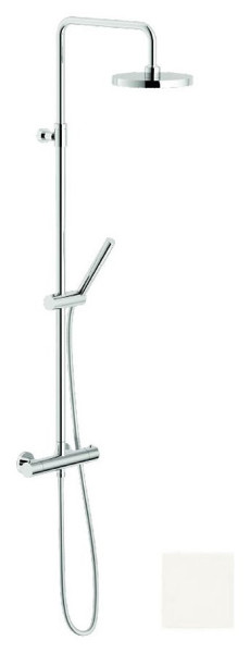 LV00030/50WM LIVE термостатическая душевая система, верхний душ 20 см, матовый белый. Фото 1