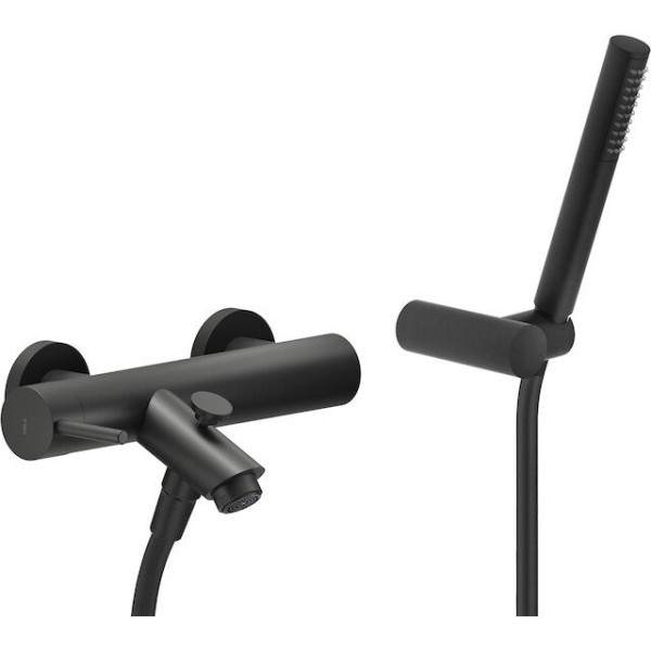 LV00110BM LIVE смеситель для ванны с ручным душем матовый черный. Фото 1