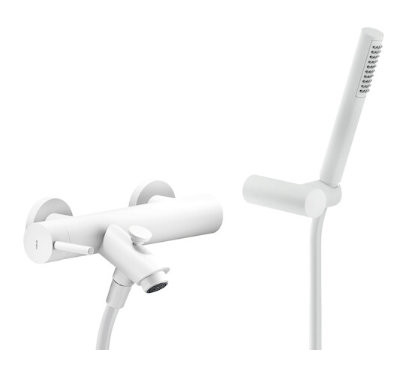 LV00110WM LIVE смеситель для ванны с душем, матовый белый. Фото 1