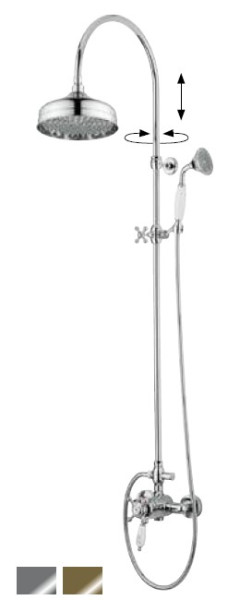 M&Z KNG20323 King Душевая система для душа с термостатом БРОНЗА. Фото 1