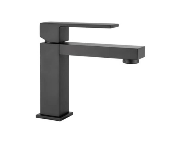 M&Z LRN00220 Lauren Смеситель для для раковины со сливным гарнитуром, ЧЁРНЫЙ МАТОВЫЙ. Фото 1