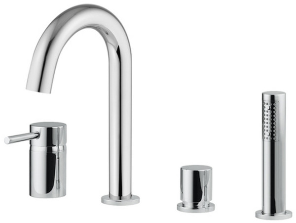 M&Z MZE02508 MZ-Expo Смеситель на край ванны, на 4 отв., ХРОМ. Фото 1