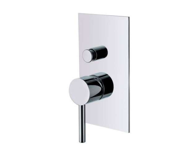 M&Z MZE02800 MZ-Expo Смеситель для 2х потребителей встраиваемый c переключателем , Комплект, ХРОМ. Фото 1