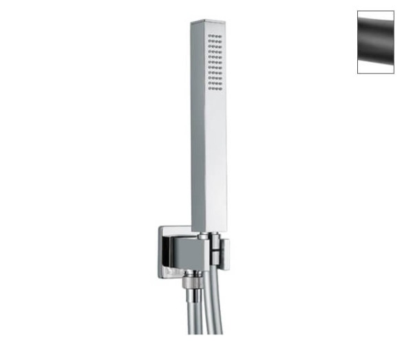 M&Z Viola ACS50029 Душевой набор: лейка 1 режим, шланг 1,5 м, держатель (кв ЧЁРНЫЙ МАТОВЫЙ. Фото 1