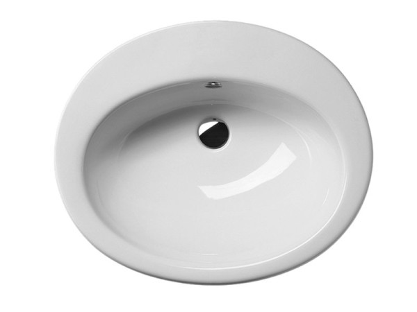 MALISEON111 CITY Раковина встраиваемая 57х47, с переливом, цвет белый. Фото 2