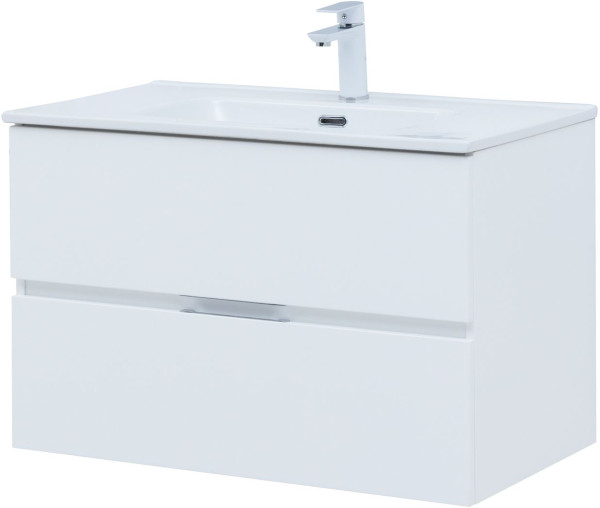 Мебель для ванной Aquanet Алвита New 80 2 ящика, белый матовый. Фото 1