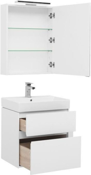 Мебель для ванной Aquanet Бруклин 60 белый. Фото 1